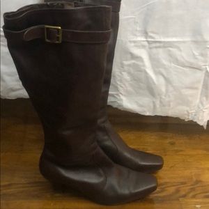 Eddie Bauer Women’s Brown Leather Calf High Boots